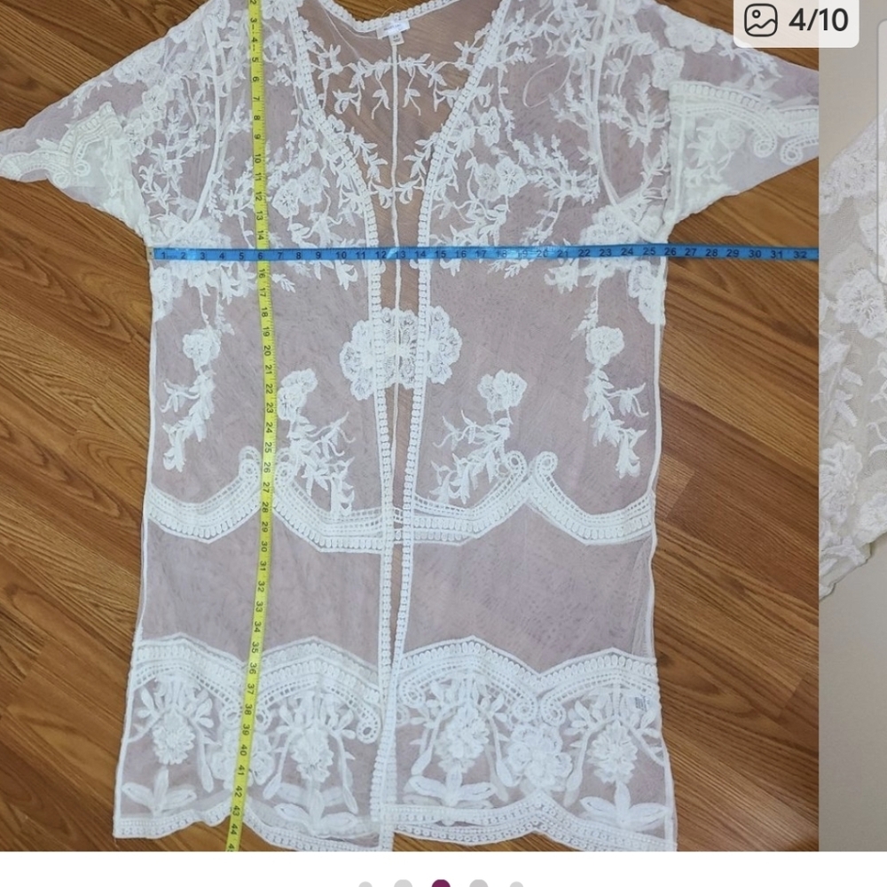 🐈Dizzy Gal Lace Open Front Kimono, Cover-up, Sz 2X